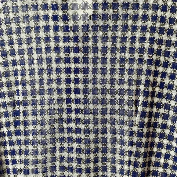 Cabi Gray Long Sleeve Geometric Print Sheer Mesh Women's Top Size Medium - Picture 7 of 10